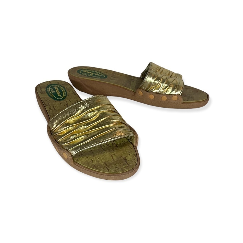 Grandco Gold Slide Sandals